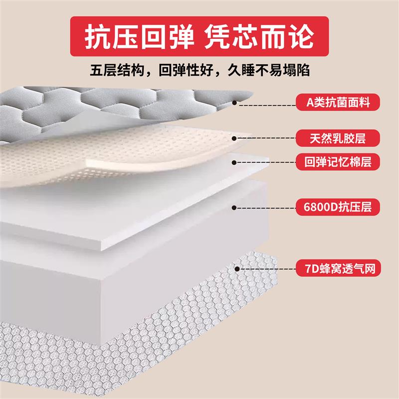 乳胶床垫榻榻米单人家用防滑海绵垫学生宿舍租房专用卧室睡垫软垫
