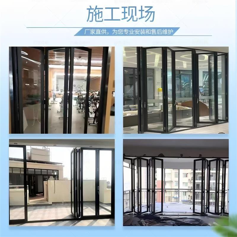 铝合金折叠门车库门店铺门奶茶店门阳台门厨房门