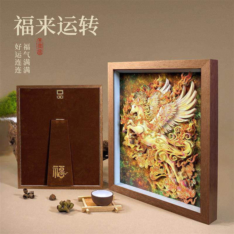 马装饰摆件桌面电视柜客厅装饰玄关非遗手工艺品乔迁新居礼物实用