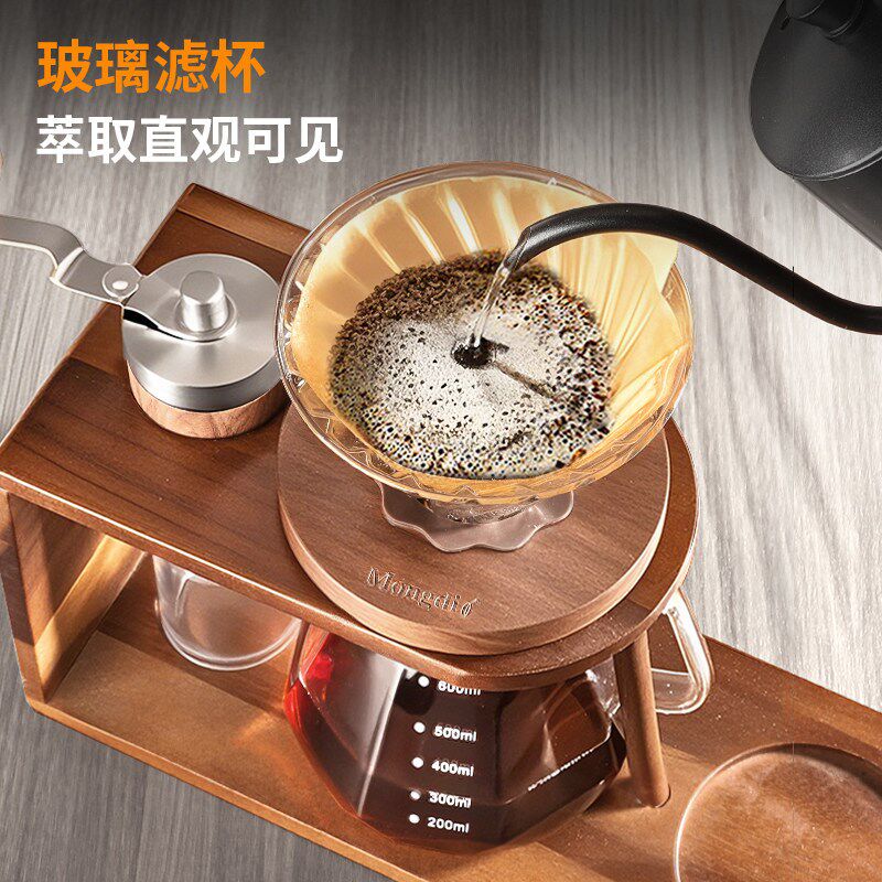 手冲咖啡壶套装手磨咖啡机手摇咖啡研磨机便携收纳支架咖啡器具