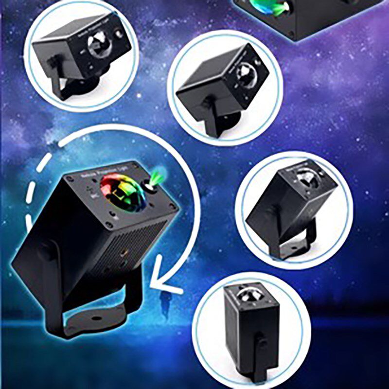 声控星空投影灯儿童七彩3D视觉LED北极激光满天星蹦迪氛围小夜灯