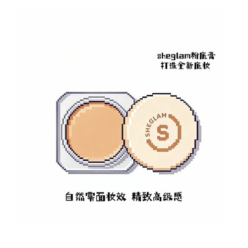 少女总裁同款!爆款sheglam持久粉底膏控油高遮瑕保湿粉霜轻薄滋润