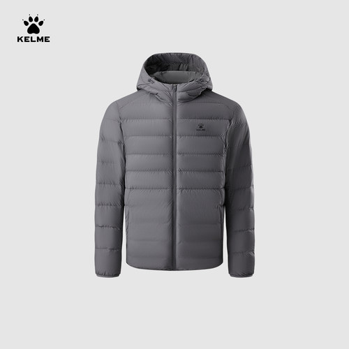 综训系列丨KELME卡尔美连帽羽绒服男款冬季90绒轻薄运动保暖外套