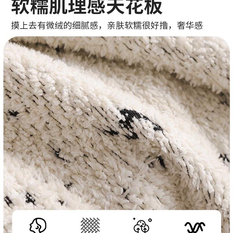 CIMO高级感沙发盖布2025新款秋冬毛绒沙发巾一整张全包套盖毯坐垫
