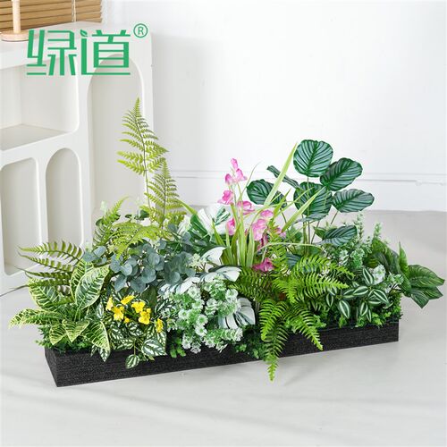 仿真绿植造景组合仿真花假花摆设户外庭院花箱仿真花装饰摆件植物