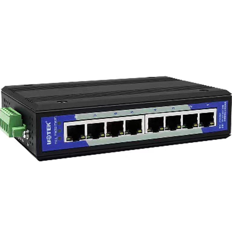 宇泰UT-6408W 工业以太网交换机8口 百兆导轨式工业级网络交换机