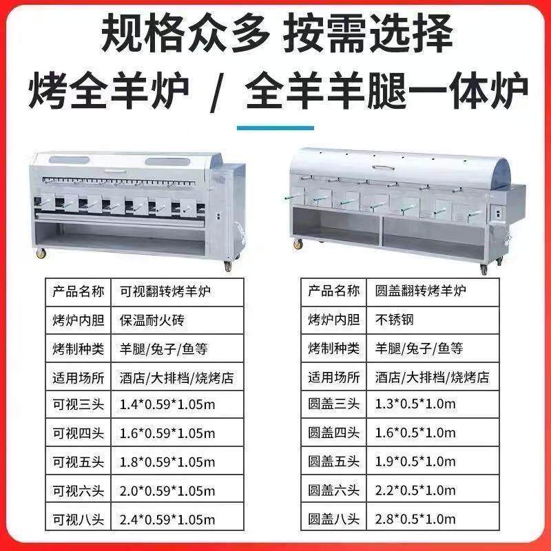 烤羊腿全自动环保旋转木碳羊排整羊烧烤炉商用摆摊烤羊腿炉夜市