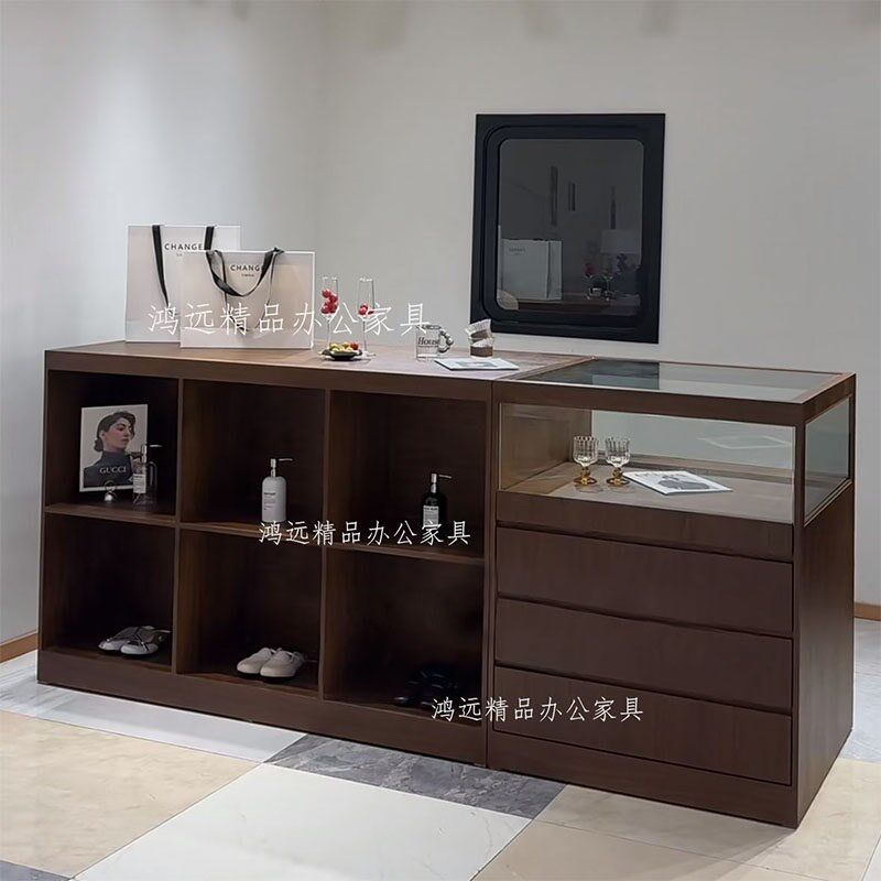 服装店中岛柜展示台女装店摆件饰品流水台陈列柜鞋包架收纳架格柜