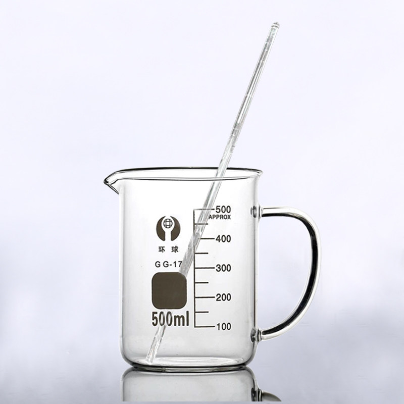 带柄烧杯1000ml+带柄烧杯500ml+三角瓶500ml+玻璃棒+塑料漏斗实验