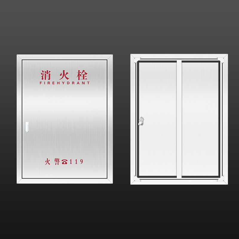 304不锈钢消防箱门消防栓门箱面板消防器材水带箱门消火栓箱门框