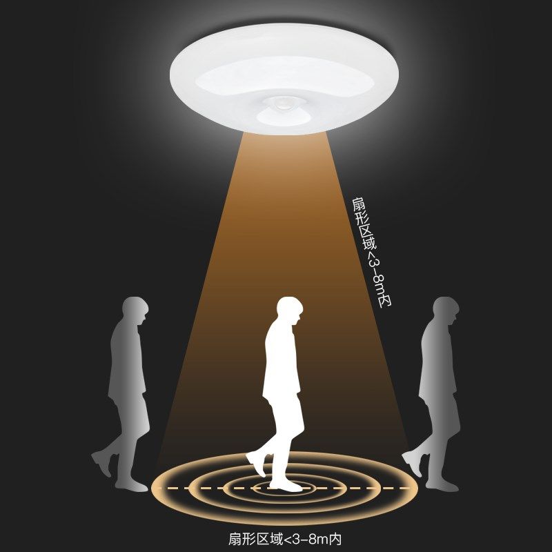 智能充电人体感应灯吸顶灯LED过道走廊灯具楼梯灯入户玄关感应灯