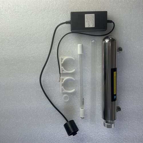 12W管道式净水家用自来水处理设备UV灯过流式24V紫外线杀菌器