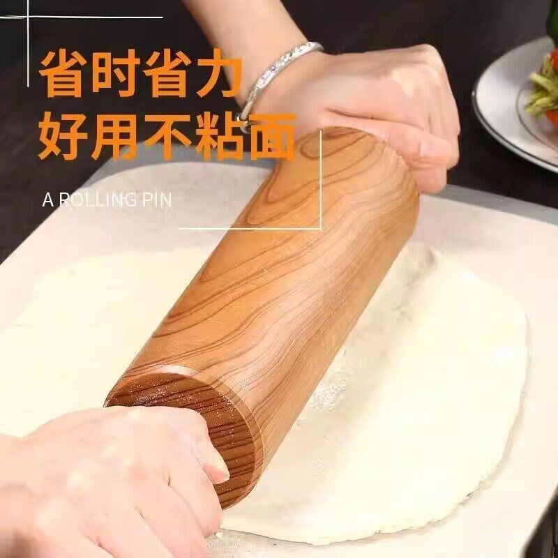 滚轴擀面杖走锤开酥工具烘焙酥锤家用商用实木杠面杖木擀面棒大号