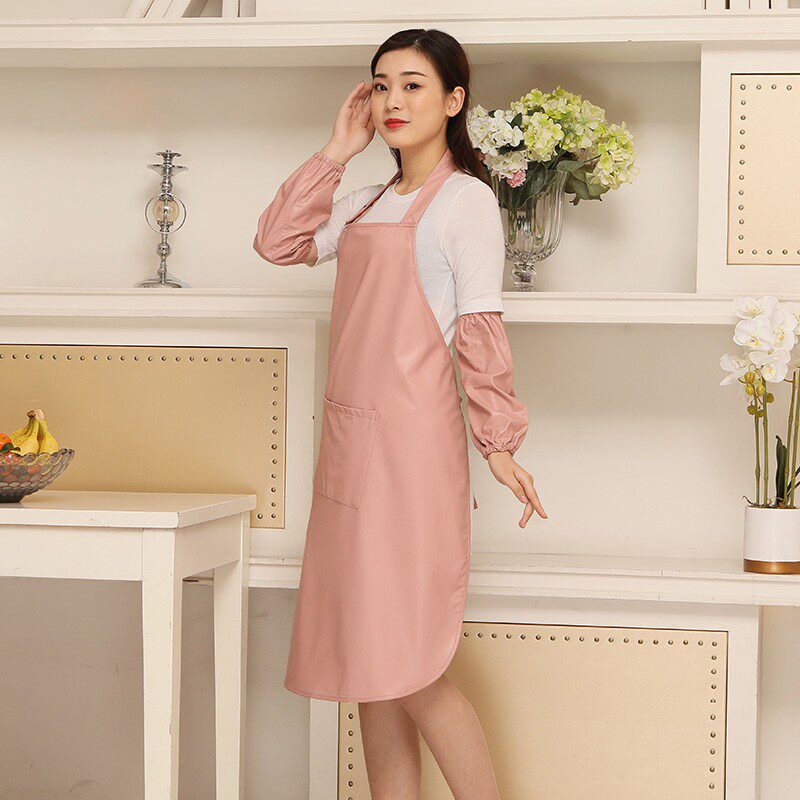 围裙家用厨房防水防油夏款工作服女出口围裙2021新款高档皮革透气
