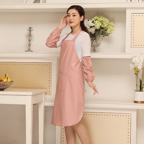 围裙家用厨房防水防油夏款工作服女出口围裙2021新款高档皮革透气