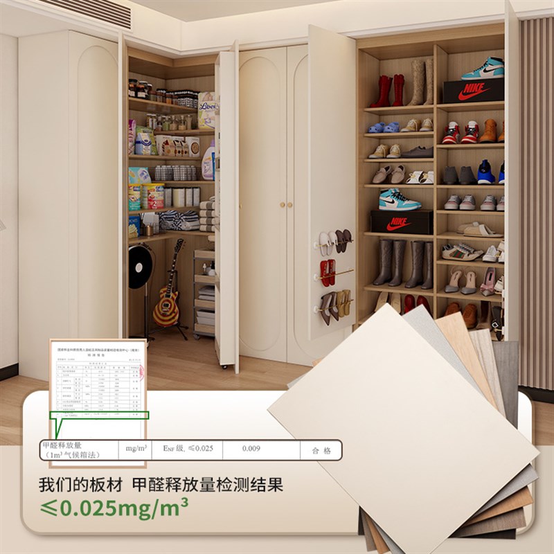 法式实木定制鞋柜带轮滑收纳柜一体靠墙家用门口大容量门厅柜子