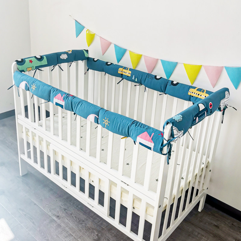 婴儿床防撞条纯棉宝宝防啃咬条儿童防磕碰撞伤安全保护护栏软包边