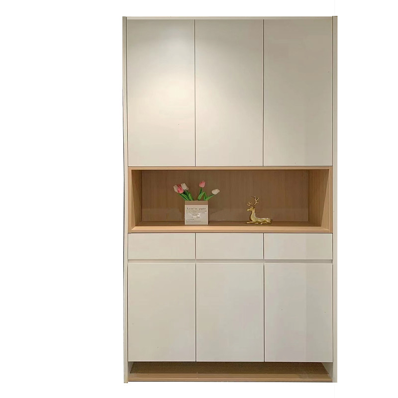 北欧入户鞋柜高柜组合实木抽屉进门门厅柜小户型家用储物柜子定制