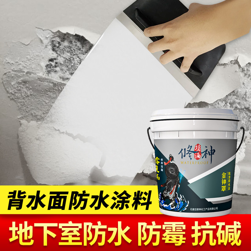 背水面防水防霉涂料补漏材料内墙屋顶起碱返潮地下室负水压背水涂