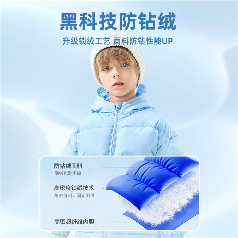 棉致童装女童羽绒服轻薄2024新款冬季女大童棉服外套秋冬儿童冬装