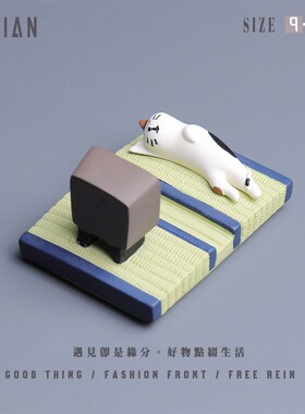 遇见丨手机支架创意可爱桌面车载摆件手工手绘有趣礼品礼物装饰