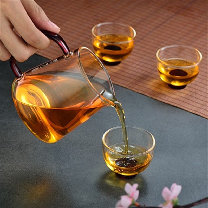 茗艺师玻璃公道杯加厚耐热工夫茶具配件过滤茶海分茶器带茶漏套装
