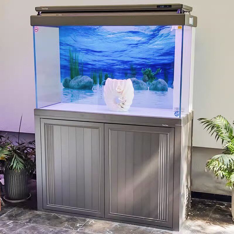 森森鱼缸客厅大型底过滤水族箱家用生态玻璃鱼缸落地屏风缸免换水