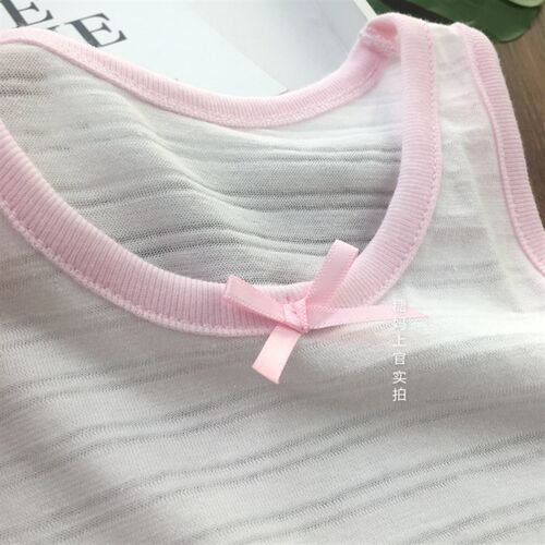 80-130码3件装小童夏季超薄竹节棉背心男女童宝宝凉快透气薄上衣