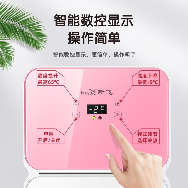 新飞22L车载迷你小冰箱家用化妆品母乳制冷宿舍用单人小型冰箱