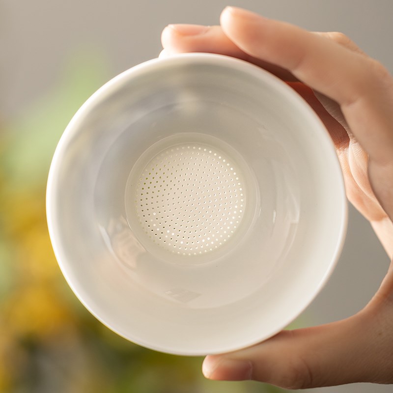 陶瓷云水禅心茶漏过滤组家用高档茶叶过滤器单独过滤网茶道配件
