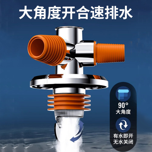 下水管三头通洗衣机排水管地漏专用接头口对接器下水道三通分水器