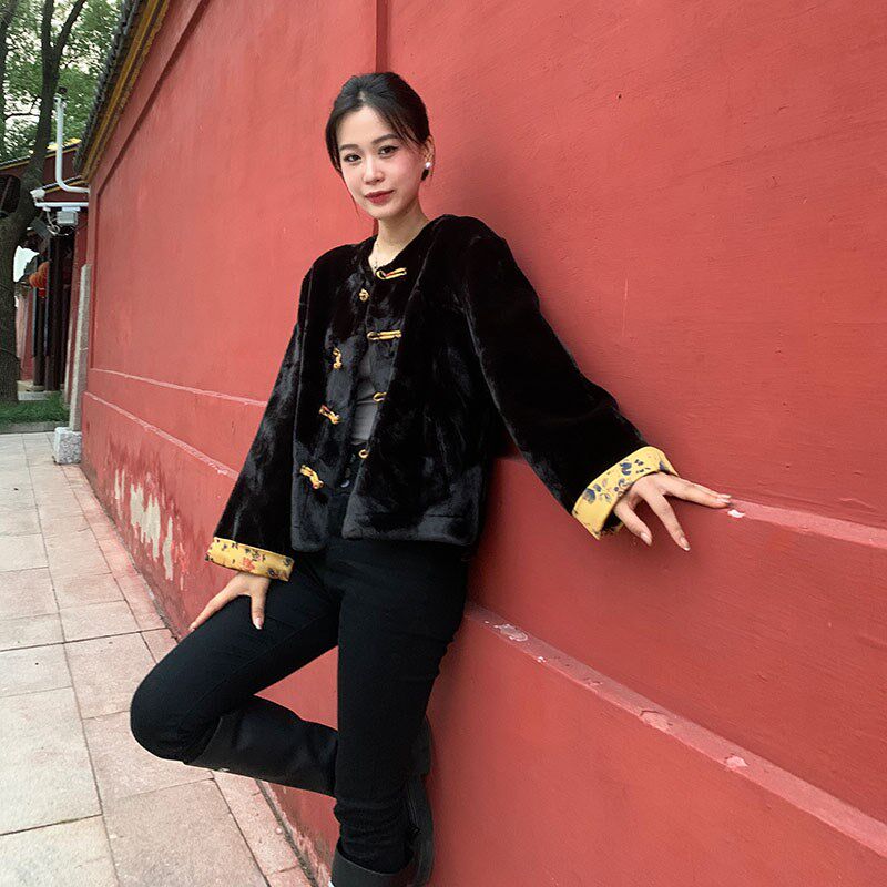 唐装中式女装中国风外套国风2024新款改良旗袍上衣盘扣新中式冬装