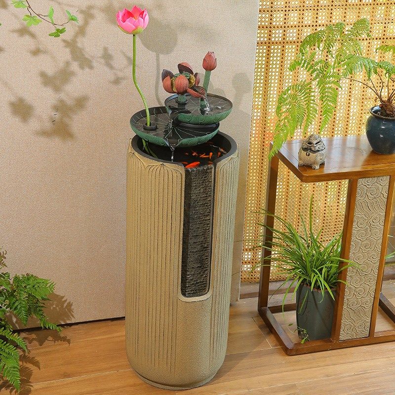 汉韵堂招财落地流水摆件新中式室内客厅电视柜循环水景观喷泉装饰