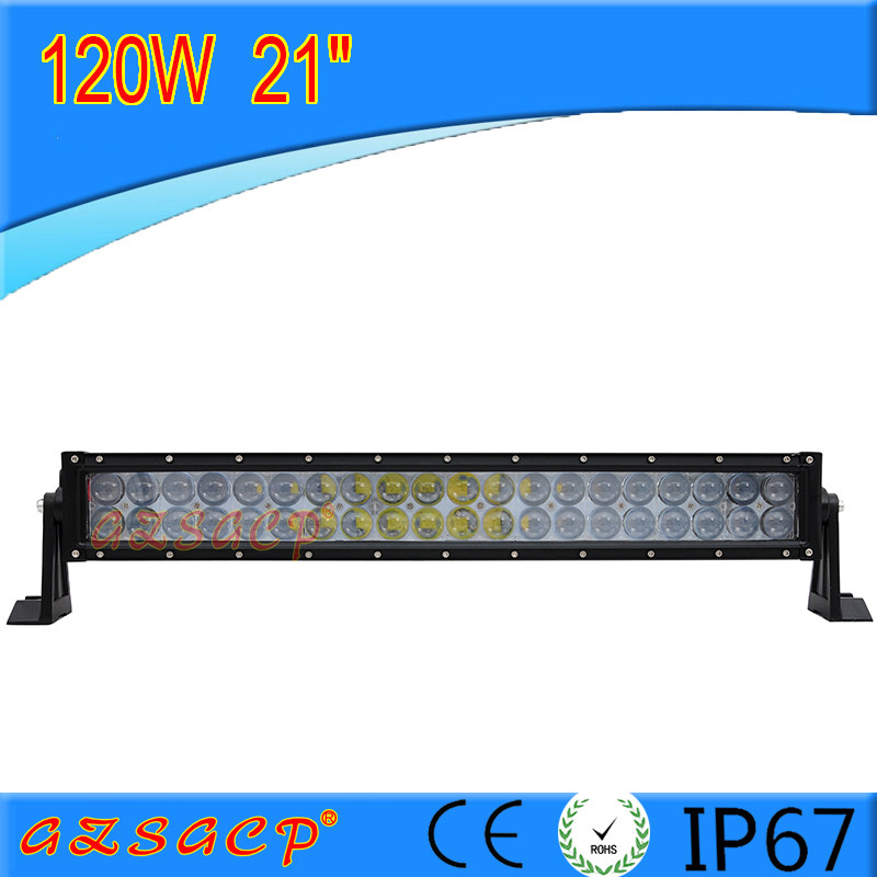 汽车LED长条灯超亮大功率前杠中网改装越野车顶灯LED透镜射灯120W