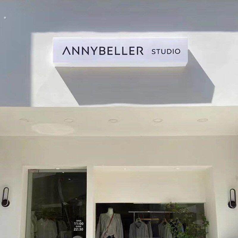 压克力灯箱广告牌门头发光招牌展示牌网红号码牌匾店招定做挂墙式