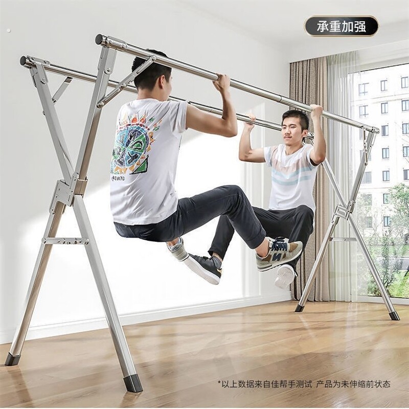 挂架衣物普通衣架支撑可折叠不锈钢裤子架子落地可拆卸房间袜子