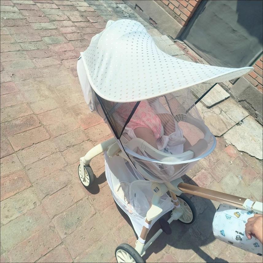 婴儿车遮阳罩手推车防晒蓬遛娃神器遮阳伞加大遮阳防晒推车蚊帐罩