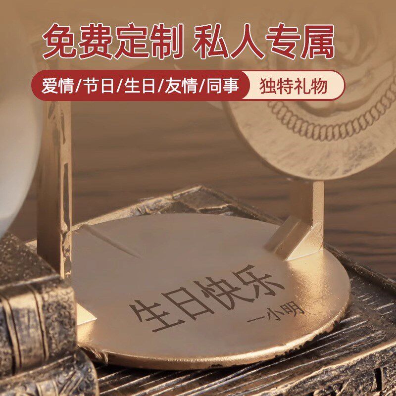 轻奢高档复古水晶球沙漏计时器创意摆件客厅家居装饰品个性房间