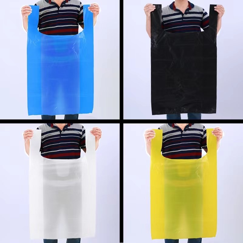 蓝色大号塑料袋食品方便袋手提式特大号背心袋垃圾袋搬家服装打包