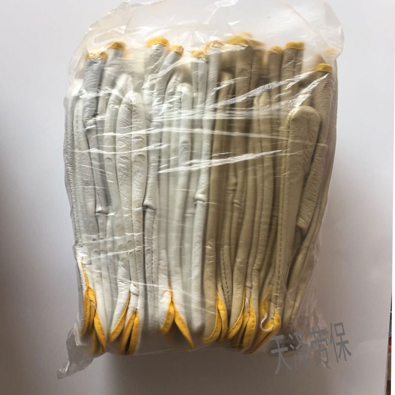 全头层牛皮短款电焊手套耐磨舒适防烫 劳保防护 焊工烧焊司机整背