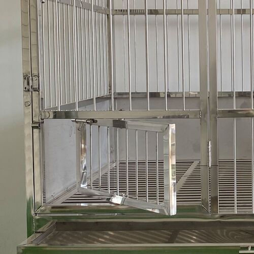 不锈钢狗笼小中大型犬狗笼室内冲水狗笼带厕所漏斗一体加粗加厚