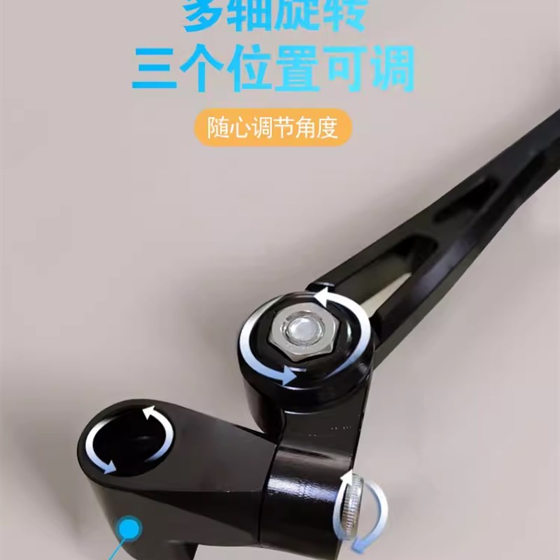 UY125大视野凸面摩托车后视反光镜虎鲸电动踏板车高清曲面盲区