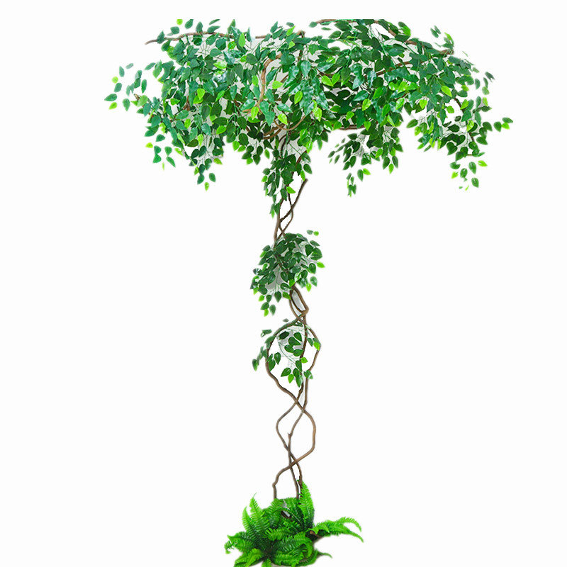 仿真树叶假树榕树枝装饰树叶藤条绿叶植物客厅竹子枯藤藤蔓绿植墙