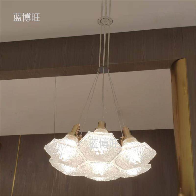 法式轻奢水晶吊灯客厅主灯设计师款创意蜂窝造型饭厅灯具高端2026