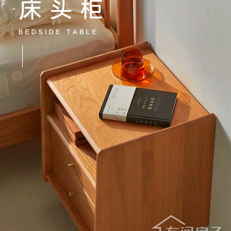 (床头柜特价专区)北美FAS级樱桃木实木床头柜系列特惠销售