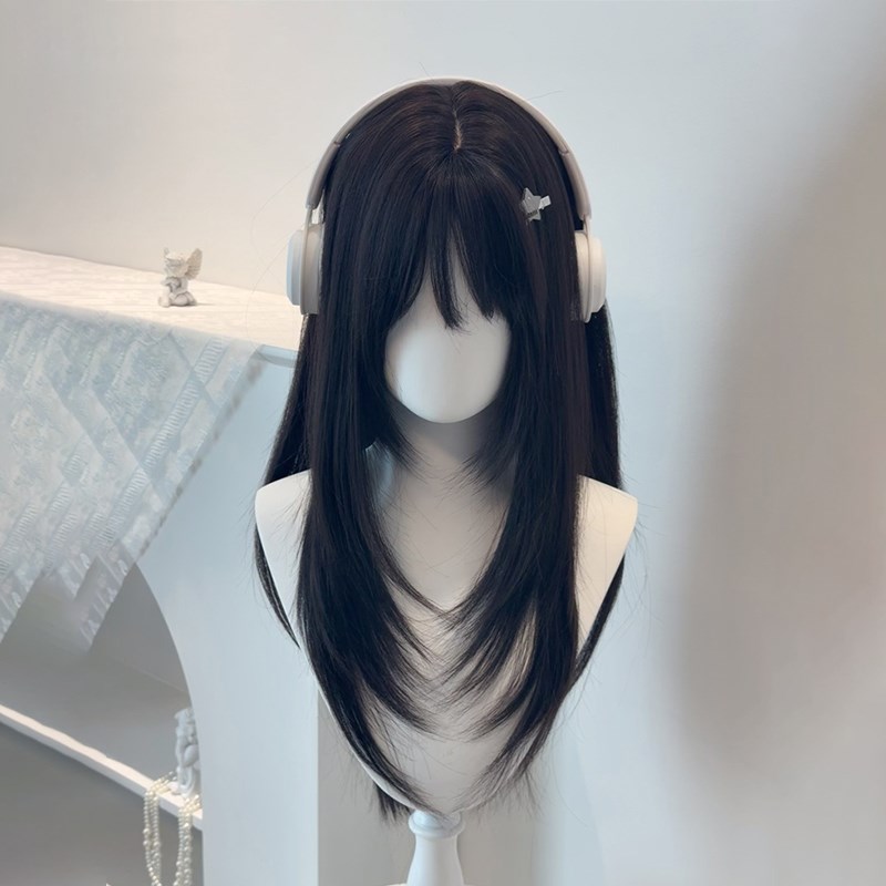 洋娃娃【艾丽卷卷】双马尾lolita假发全头套女黑长直日常短发发套