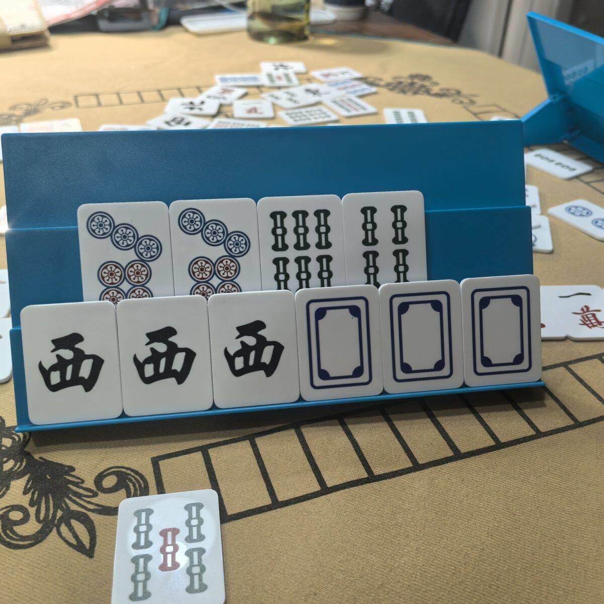 便携式旅行麻将牌桌面游戏亚克力多人游戏麻将扑克