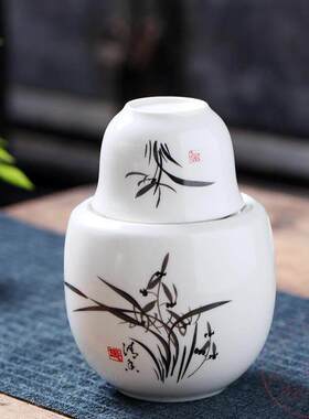 二两小温酒壶酒具陶瓷烫酒壶酒精炉加热暖酒器分酒黄酒杯子中老式