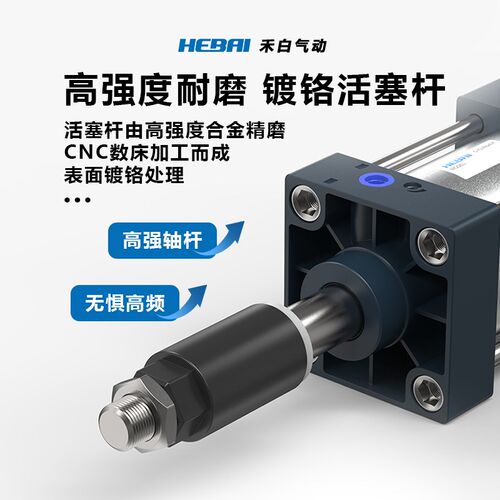 SC型气动标准方型气缸可调行程缸径SCJ32/40/50/63/80/100*50-50