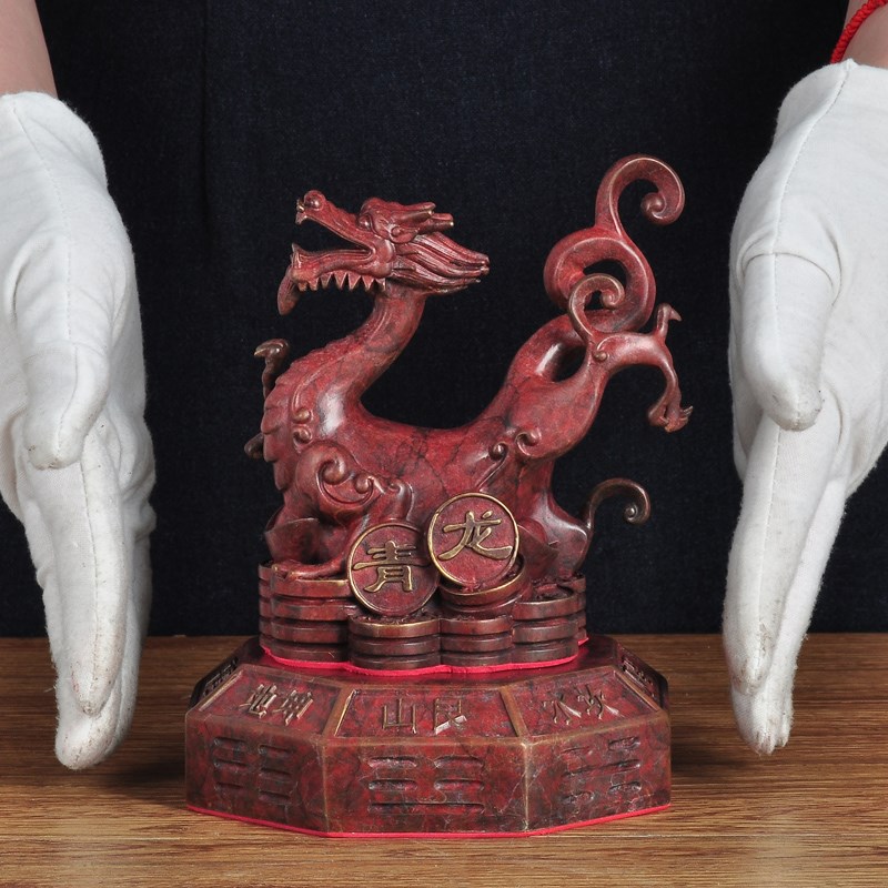 彩铜四神兽摆件青龙白虎玄武朱雀工艺礼品摆饰家居客厅玄关摆设商